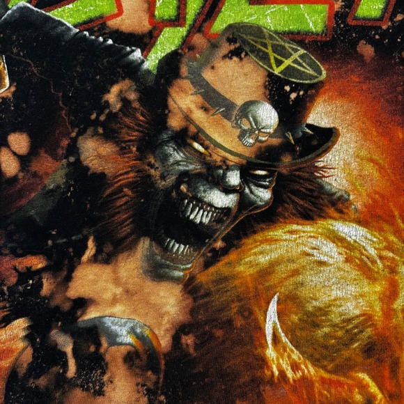 Slayer Bleached Tie Dye Graphic T Shirt Heavy Metal Band Tee - Picture 8 of 11